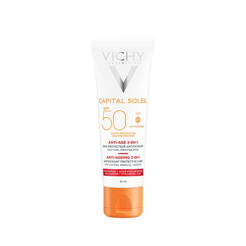 VICHY Capital Soleil Anti-Ageing 3in1 antioxidáns napvédő krém SPF50 (50ml)  