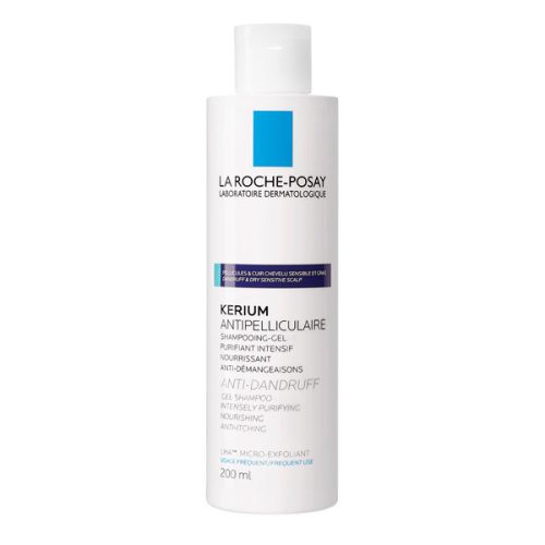 LA ROCHE-POSAY Kerium korpásodás elleni gél sampon zsíros, érzékeny fejbőrre (200ml)