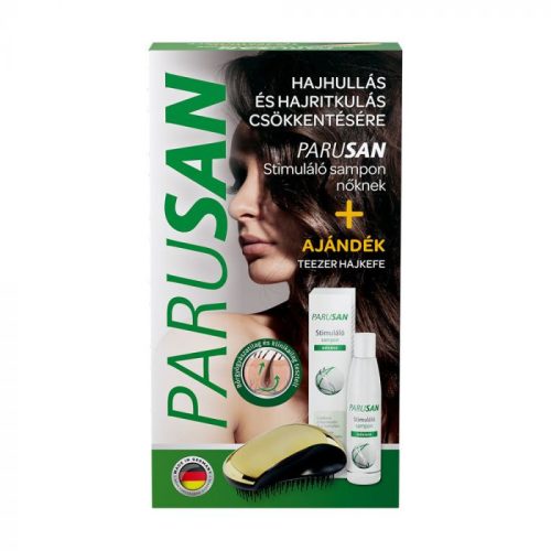 PARUSAN Stimuláló sampon nőknek + teezer hajkefe (200ml)