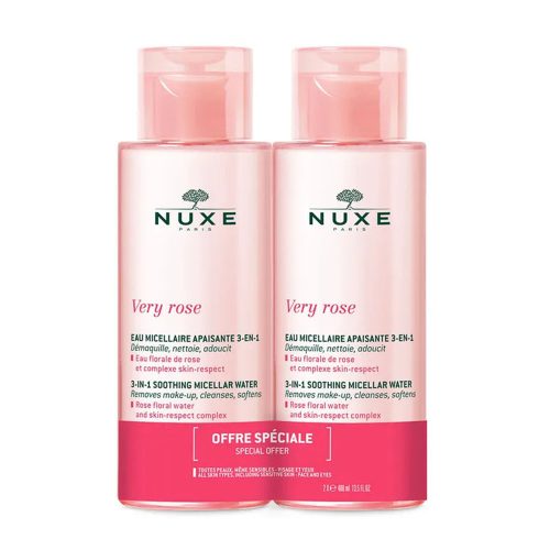 NUXE Very Rose micellás víz 3:1 normál bőrre DUO (2x400ml)